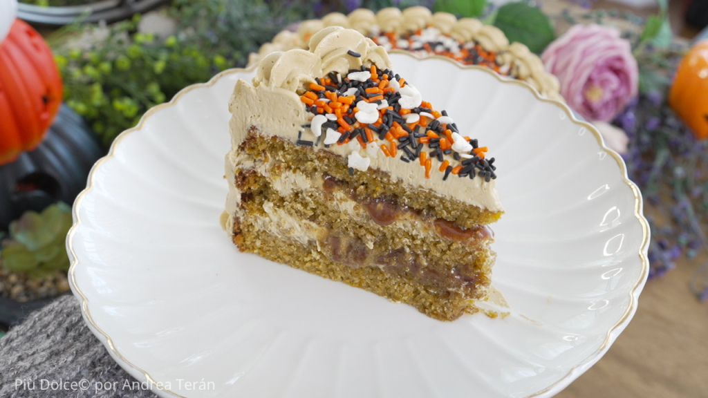 torta pumpkin spice latte rebanada