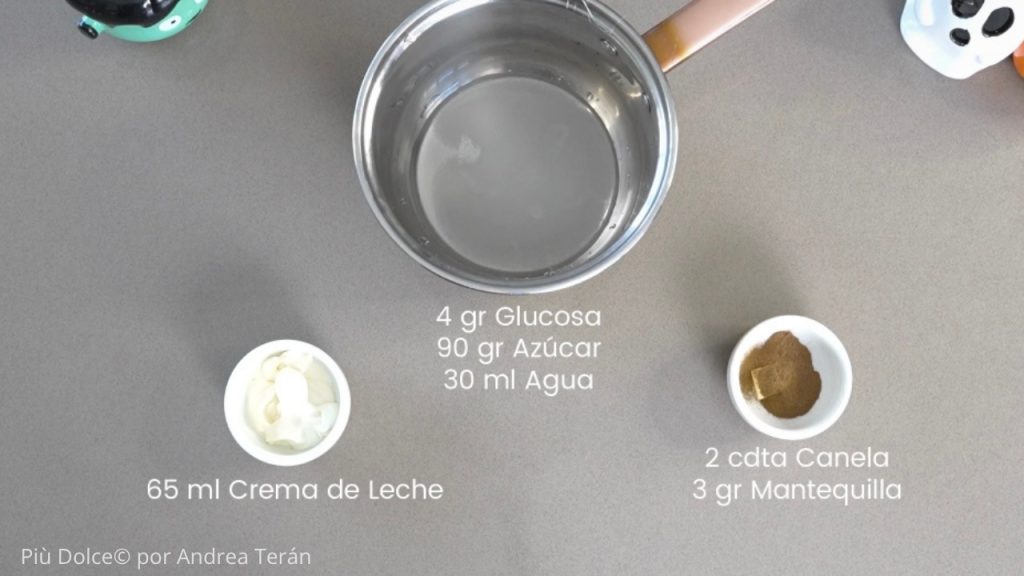 Ingredientes Toffe de Canela