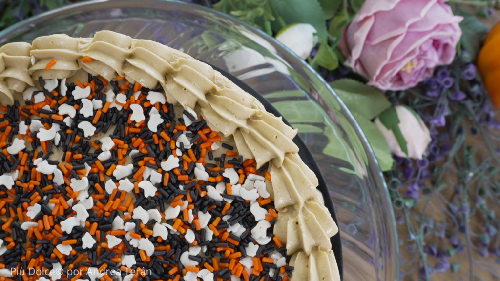 torta pumpkin spice latte por arriba