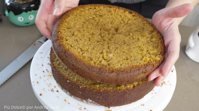 Bizcocho de calabaza listo