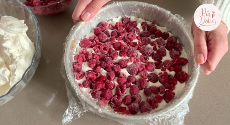 frambuesas Torta Merengue Frambuesa Manjar