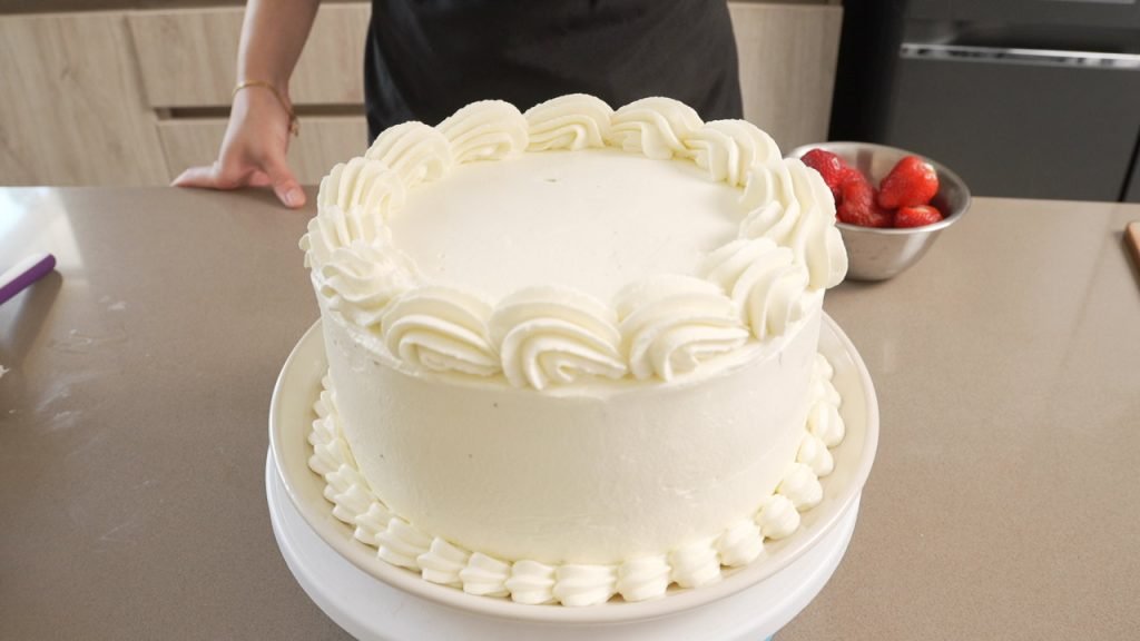Crema de torta decorada